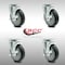 Service Caster 5 Inch SS Thermoplastic Rubber Swivel Top Plate Caster Set with Brake SCC SCC-SS20S514-TPRB-TLB-4 - alternate 3